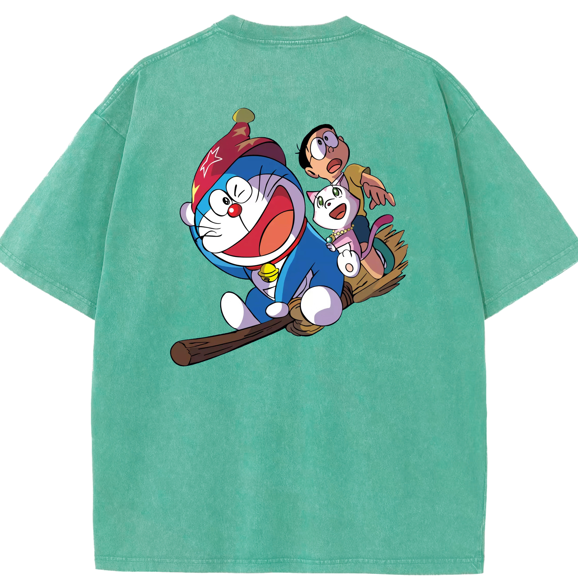 （画像用） ドラえもん Doraemon 綿100% ヴィンテージ風 半袖Tシャツ（背面プリント）